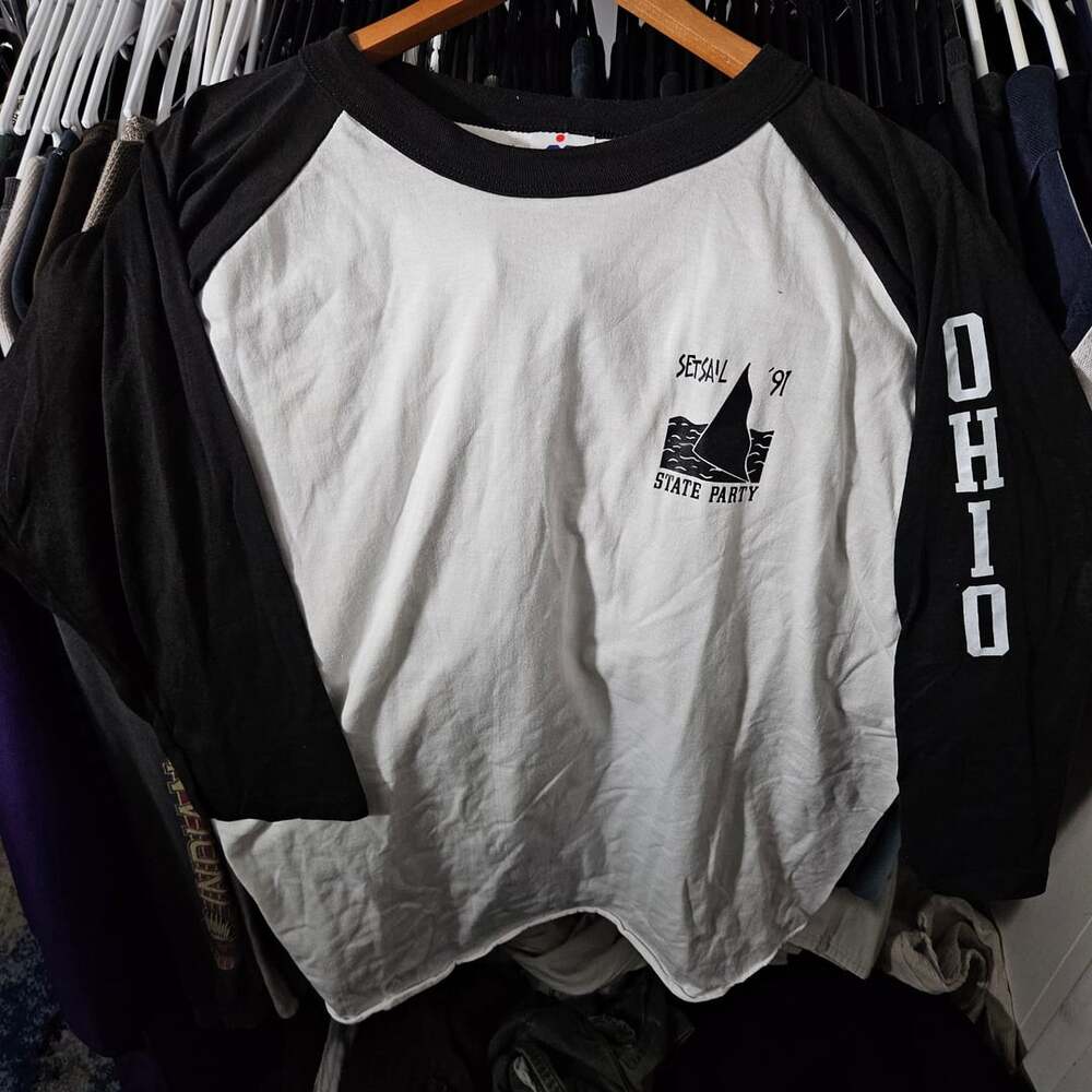 Vintage Setsail 91 State Party Ohio Raglan T-Shirt